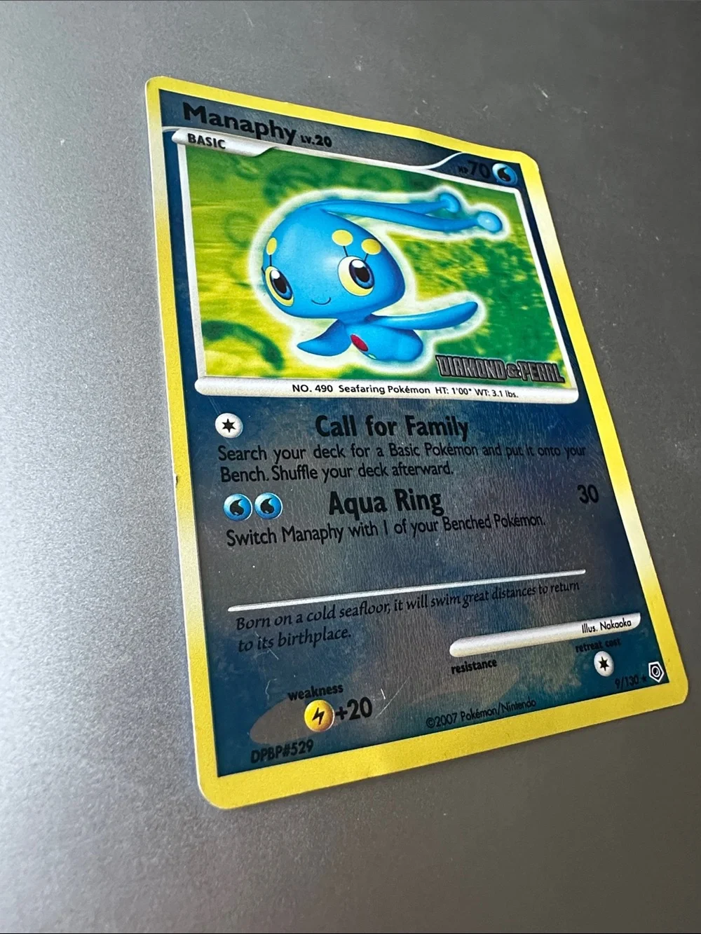 Manaphy Diamond & Pearl Reverse Holo Pokémon Card